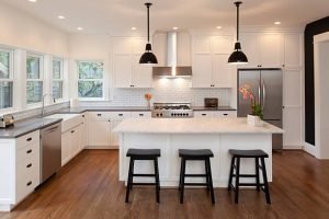 Beautiful, new kitchen in luxury home.